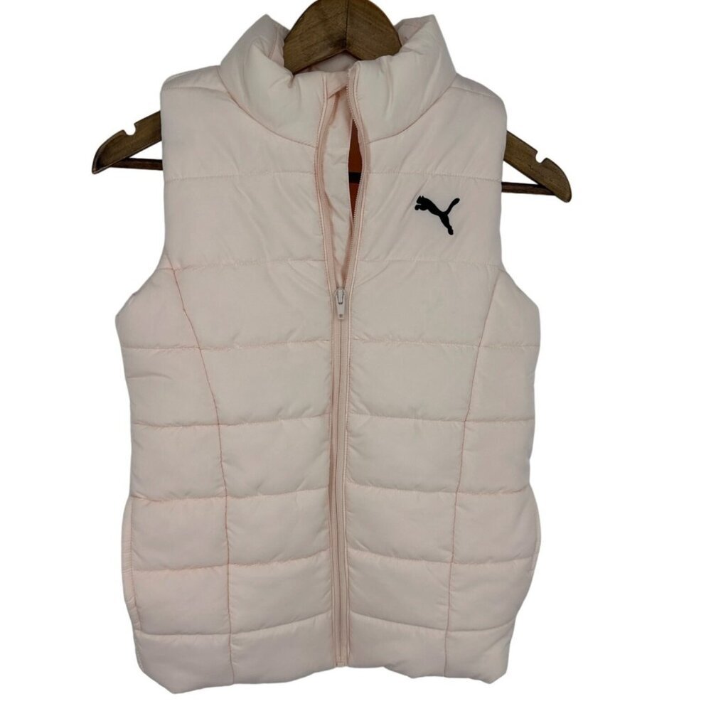 Puma Way 1 Girls Puffer Vest Jacket Light Peach/Pink Color Size M